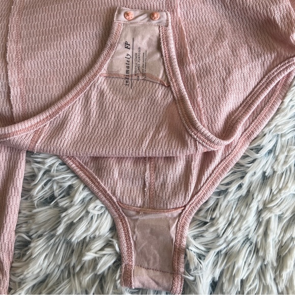 Free People Sloane Bodysuit Pink Nectar NWT - Picture 10 of 12